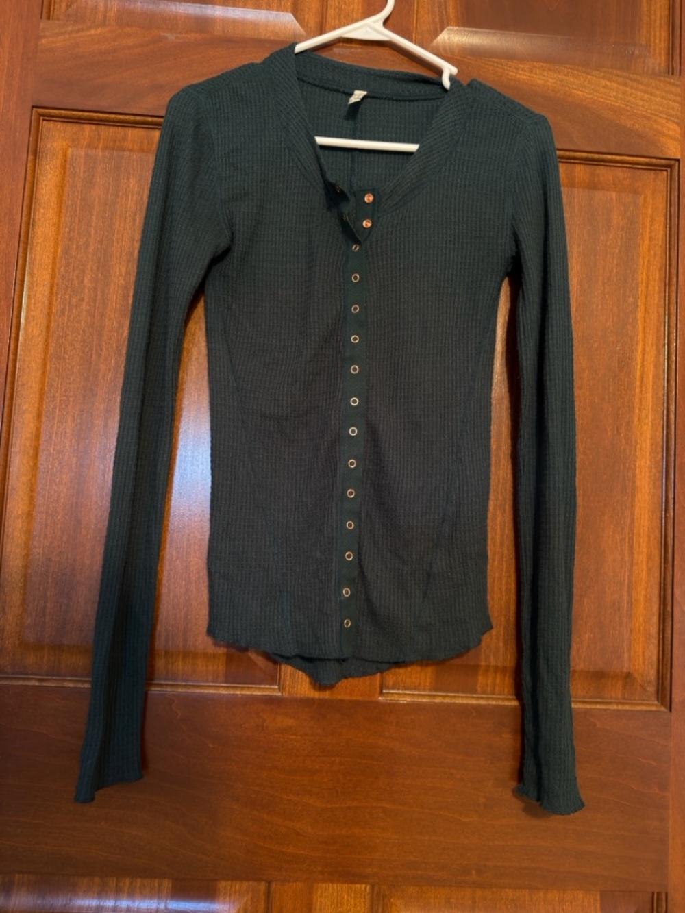 Free People Forest Green Going Places Cardi Top